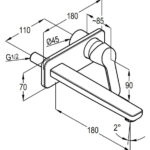 | PEAK concealed 2-holes wall-mounted basin mixer trim set | Al Wadi Sanitary Wares Company September 2023