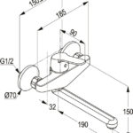 | PEAK wall-mounted single lever sink mixer | Al Wadi Sanitary Wares Company September 2023