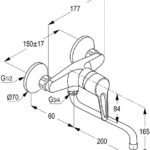 | POLO wall-mounted single lever sink mixer | Al Wadi Sanitary Wares Company March 2024
