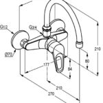 | POLO wall-mounted sink mixer with swivel spout | Al Wadi Sanitary Wares Company January 2022