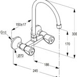 | PREMIER dual controlled sink mixer swivel spout | Al Wadi Sanitary Wares Company January 2022